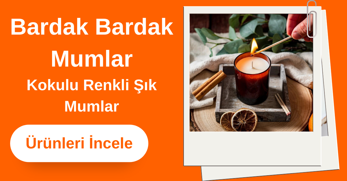 Cam bardak mumlar kap içi kokulu mumlar