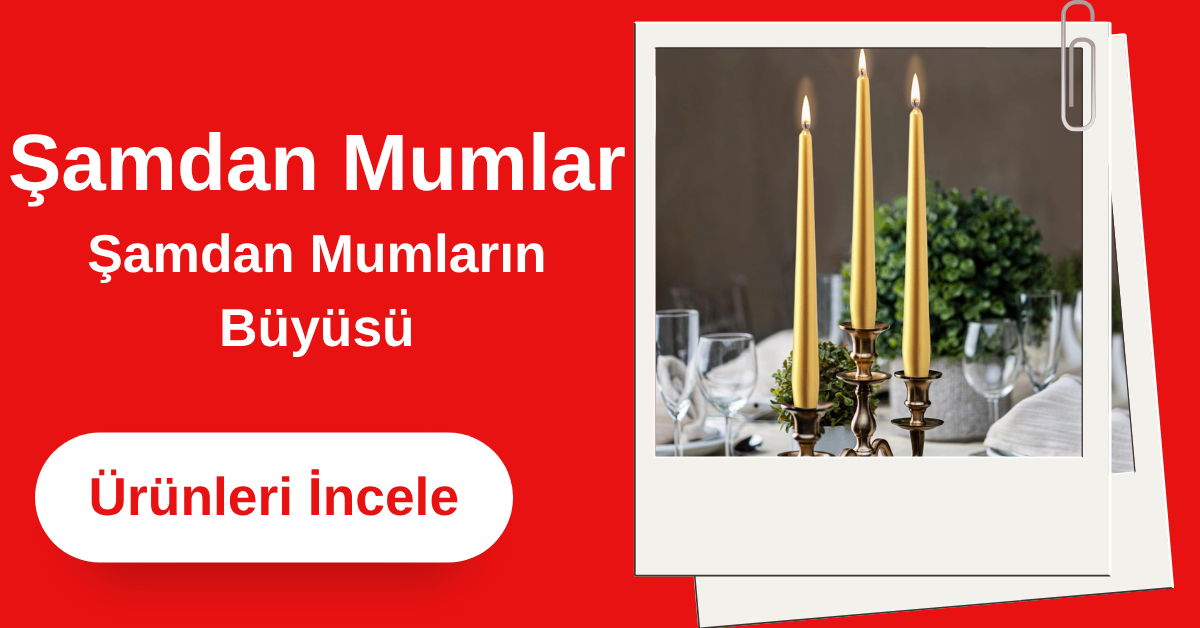 Şamdan Konik Mum 