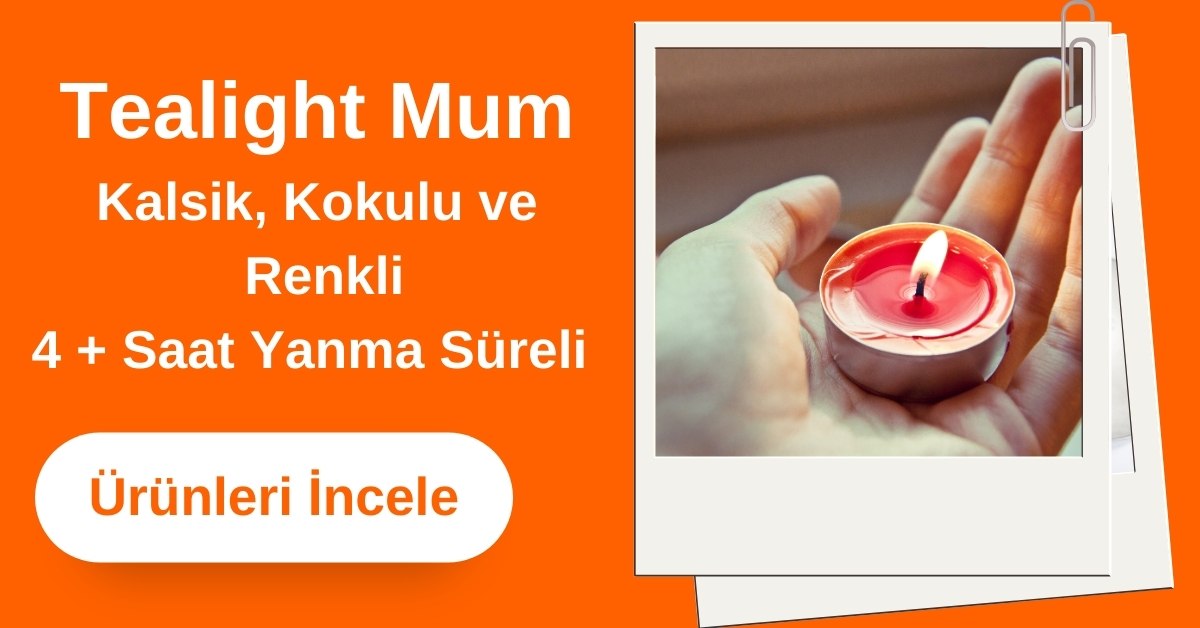 Tealight mum modelleri kokulu renkli kaliteli 