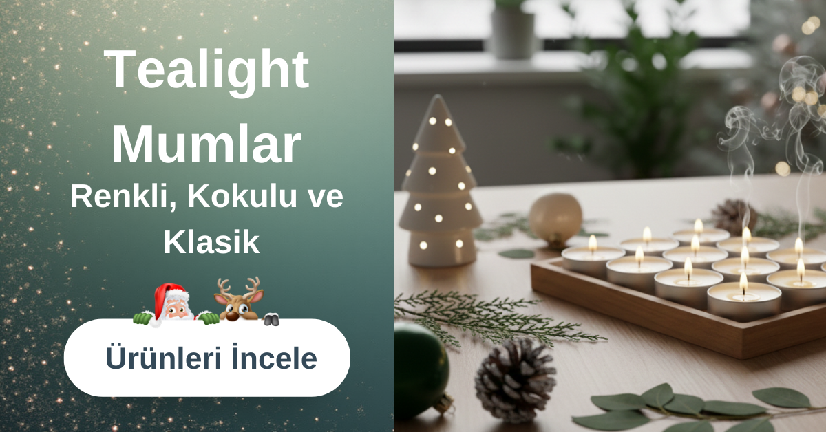Tealight mum modelleri kokulu renkli kaliteli 