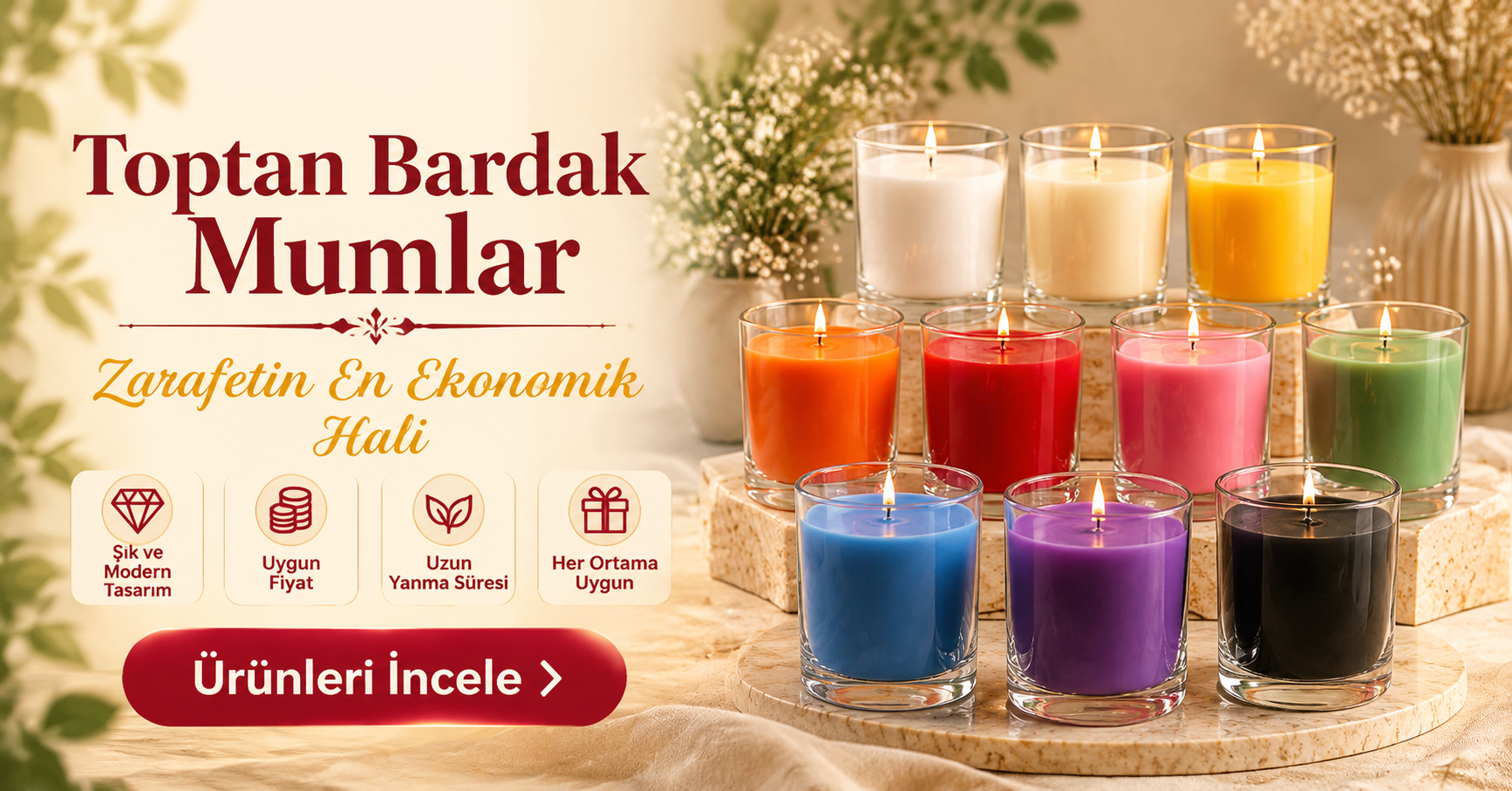 Toptan Bardak Mum 