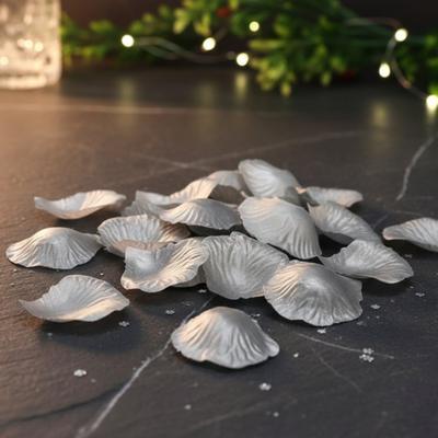  100 Adet Gümüş Renk Yapay Gül Yaprağı