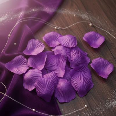  100 Adet Mor Renk Yapay Gül Yaprağı