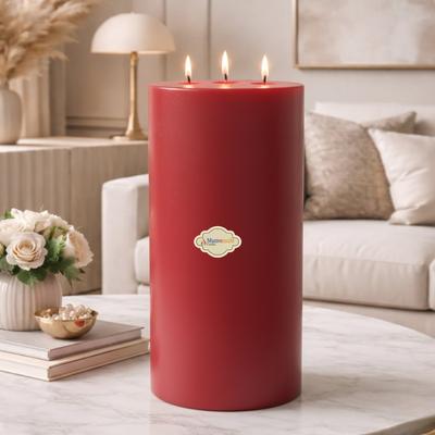 20x40 Silindir Mum Kırmızı 