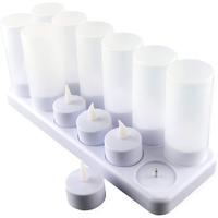1 Koli ( 6 Set ) 12 Li Şarjlı Led Tea Light Mum 