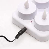 1 Koli ( 6 Set ) 12 Li Şarjlı Led Tea Light Mum 