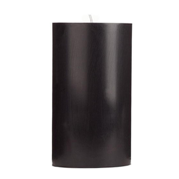 1 Koli (12 Adet) 10x25 Siyah Silindir Mum - Görsel 2