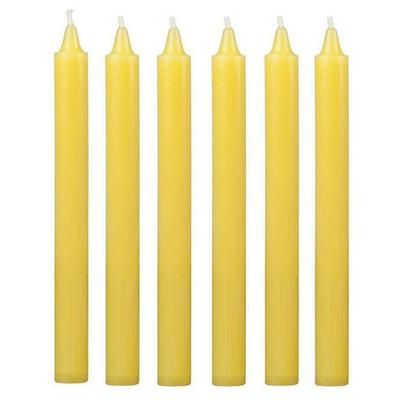 1 Koli 72 Adet Sarı 6 Lı Şamdan Mum Çap : 1.8