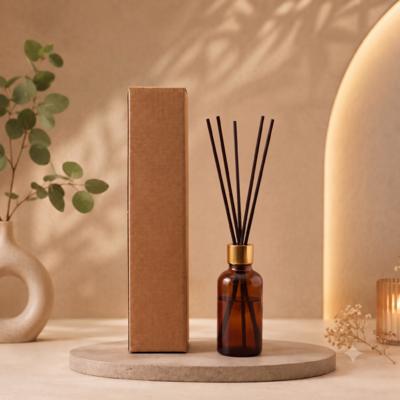 1 Koli 20 Paket Çubuklu Oda Kokusu Amber Şile 50 ml Gold Kapak