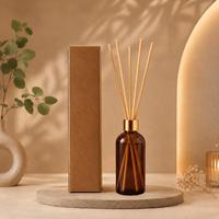 1 Koli (20 Paket) Toptan Bambu Çubuklu Oda Kokusu – 100 ml (Altın / Gold Kapak)
