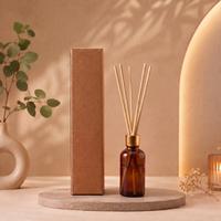 1 Koli (20 Paket) Toptan Bambu Çubuklu Oda Kokusu – 50 ml (Altın / Gold Kapak)