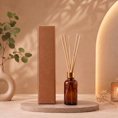 1 Koli (20 Paket) Toptan Bambu Çubuklu Oda Kokusu – 50 ml (Altın / Gold Kapak)
