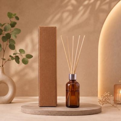 1  Koli (20 Paket) Toptan Bambu Çubuklu Oda Kokusu – 50 ml (Gümüş / Silver Kapak)