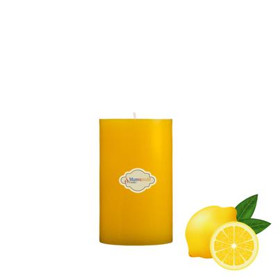 1 Koli 24 Adet Limon Kokulu 7X10 Sarı Silindir Mum