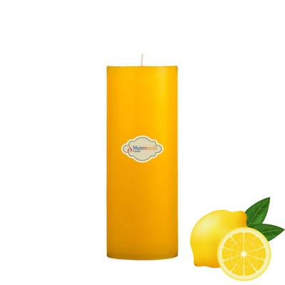 1 Koli 24 Adet Limon Kokulu 7X15 Sarı Silindir Mum
