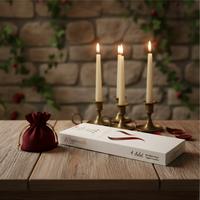 1 Koli 48 Adet 4 Lü Konik Şamdan Mum