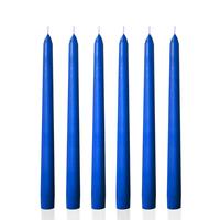 1 Koli 72 Adet 6 Lı Mavi Konik Şamdan Mum Yükseklik 18 cm 