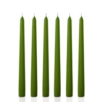 1 Koli 72 Adet 6 Lı Yeşil Konik Şamdan Mum Yükseklik 18 cm 