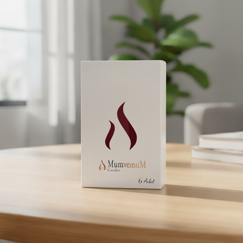 Toptan 72 Adet Bordo Şamdan Mum 6'lı Paket – Çap 1,8 cm - Görsel 2