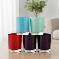 1 Koli Toptan 48 Adet İç Boyama Düz Cam Bardak -Mumluk /Doluma Uygun 405