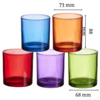 1 Koli Toptan 48 Adet Transparan Düz Cam Bardak -Mumluk /Doluma Uygun 405