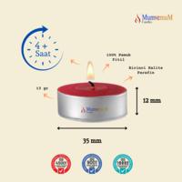 100 Lu Çilek Kokulu Kırmızı Tealight Mum