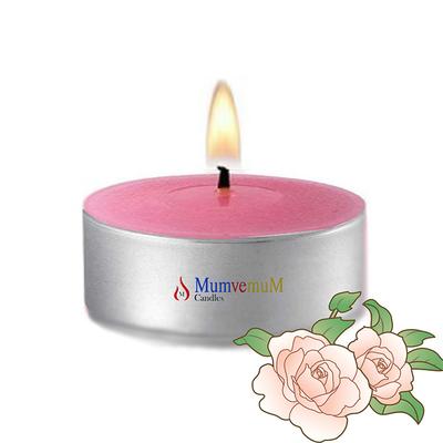 10 Lu Gül Kokulu Pembe Tealight Mum