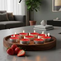 100 Lu Çilek Kokulu Kırmızı Tealight Mum