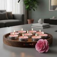 100 Lu Gül Kokulu Pembe Tealight Mum
