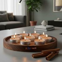 100 Lu Tarçın Kokulu Kahve Rengi Tealight Mum