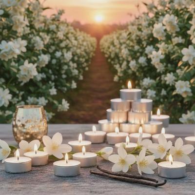 100 Lü Yasemin Kokulu  Tealight Mum