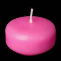 Pembe Suda Yüzen Mumlar 12'li Paket – 5 cm Çap