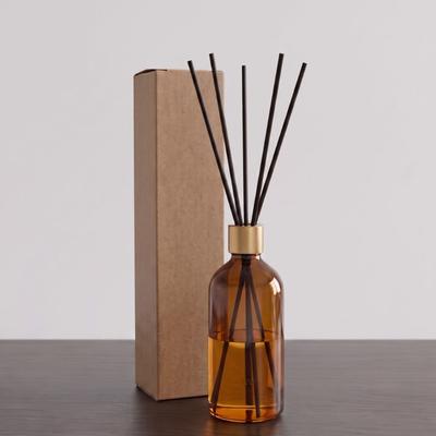 12 Adet Toptan Çubuklu Oda Kokusu Amber Cam Şişe 100 ml