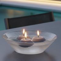 12 Li Çap : 5 cm Gri Suda Yüzen Mum