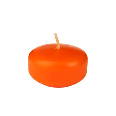 Turuncu Suda Yüzen Mumlar 12'li Paket – 5 cm Çap