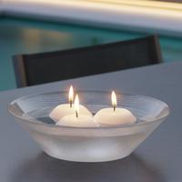 12 Li Çap 5 cm Beyaz Yüzen Mum 