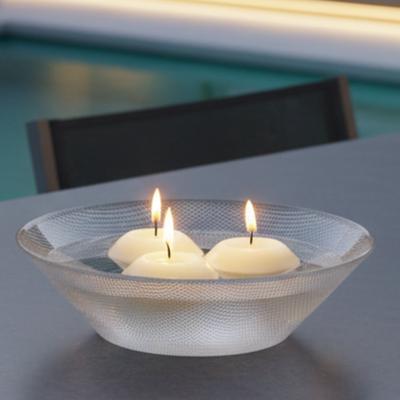 12 Li Çap 5 cm Krem Yüzen Mum 