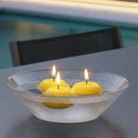 12 Li Sarı Suda Yüzen Mum