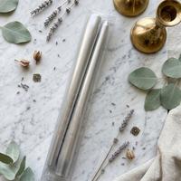 2 Adet Şamdan Mum Gümüş Rengi 