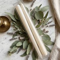 2 Adet Şamdan Mum Sedef Rengi