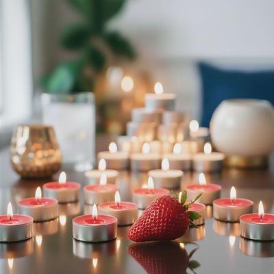 20 Li Kokulu Kırmızı Tealight Mum 