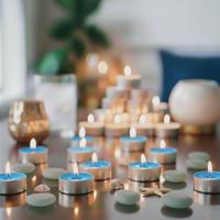 20 Li Okyanus Kokulu Mavi Tealight Mum