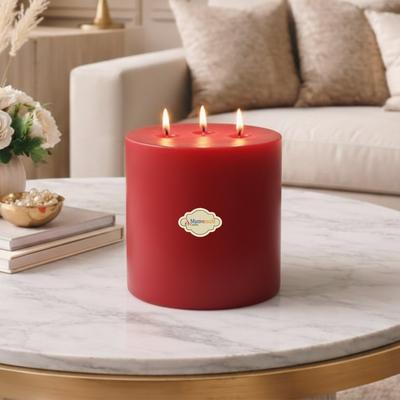 20x20 Silindir Mum Kırmızı