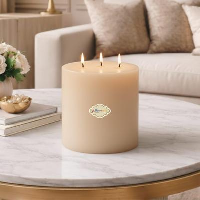 20x20 Silindir Mum Krem