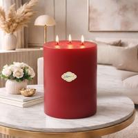 20x30 Silindir Mum Kırmızı 