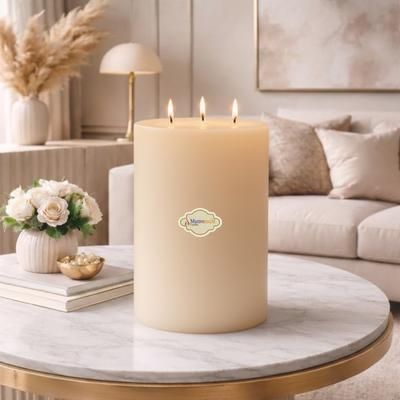 20x30 Silindir Mum Krem