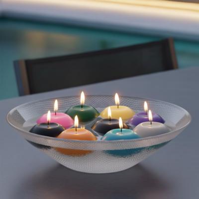 24 Lu Renkli Suda Yüzen Mum Çap : 5 cm 