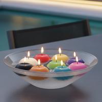 24 Lu Renkli Suda Yüzen Mum Çap : 5 cm 