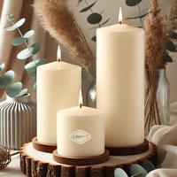 3 Lü  Krem Set Mum Çap :6 cm