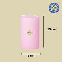 3 Lü Pembe Set Mum Çap :6 cm